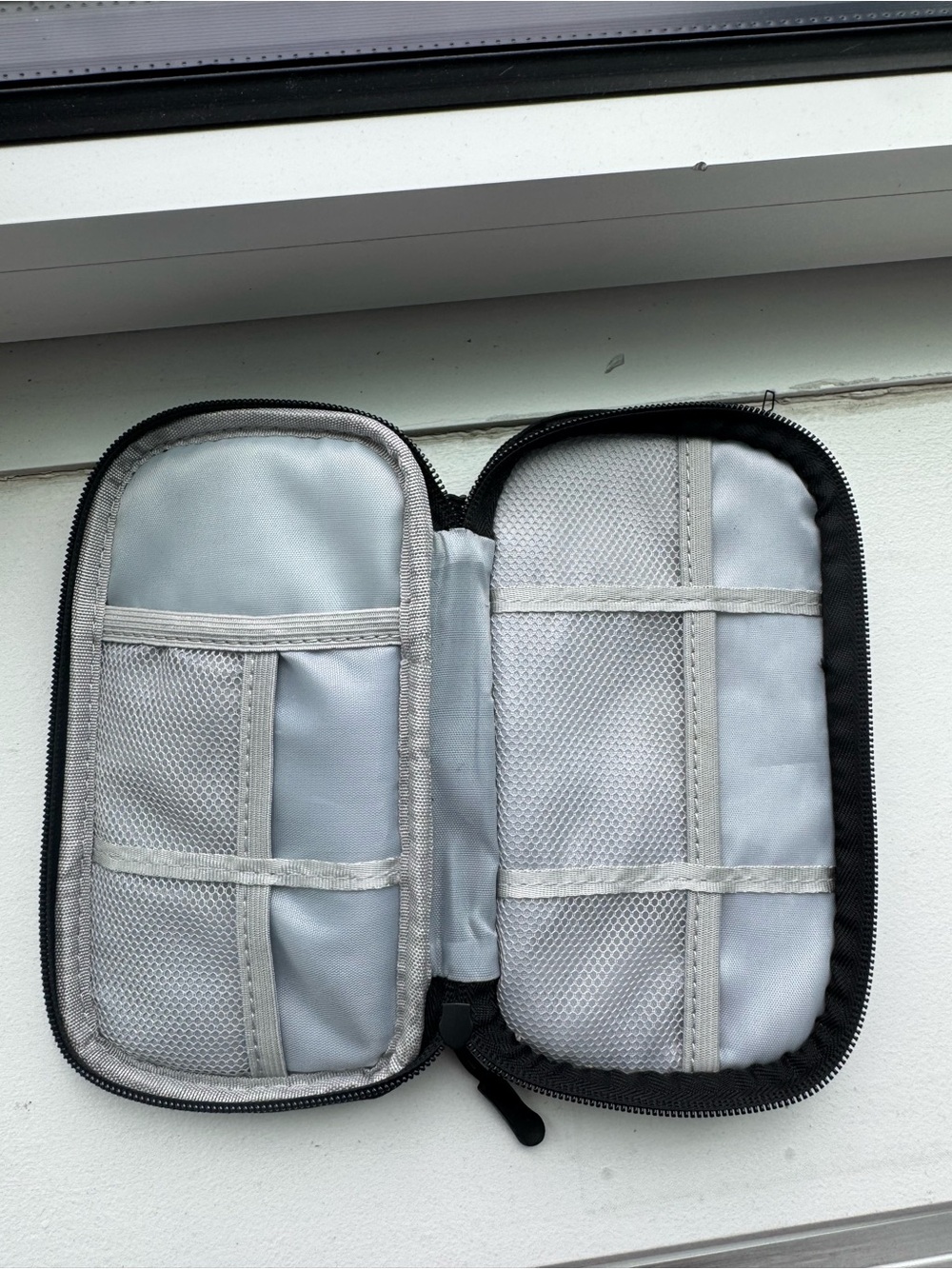 Compact black Travel Organizer Pouch
